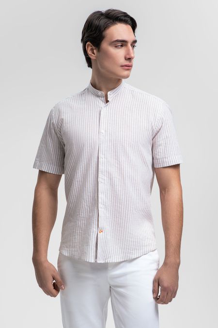 Сорочка с коротким рукавом из итальянской ткани Canclini 5990₽