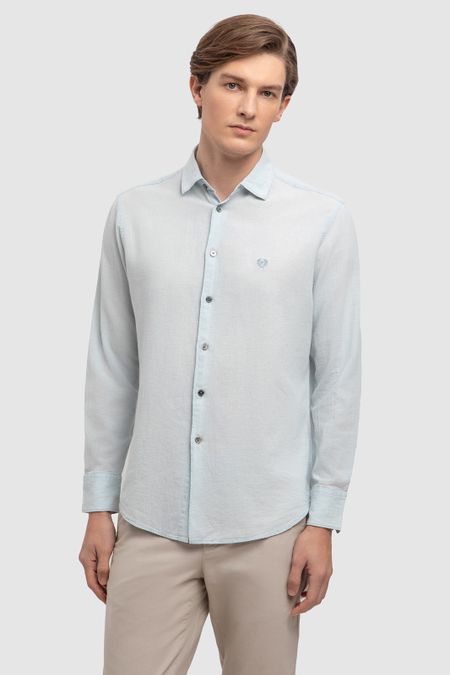 Рубашка изо льна и хлопка 0₽