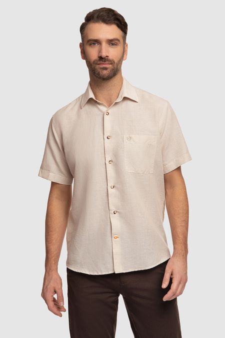 Сорочка с коротким рукавом изо льна и хлопка Getzner 0₽