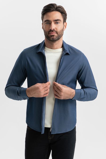 Сорочка из хлопка на молнии 9990₽