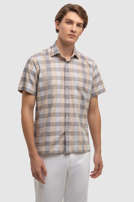 Сорочка Limited edition с коротким рукавом из австрийской хлопковой ткани Getzner 0₽