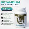 Пивные дрожжи «Здоровый желудок» для кошек и собак, с энтеросорбентом, 80 таб