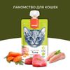 Wanpy Cat Лакомство для кошек Мясной мусс из тунца и курицы с морковью