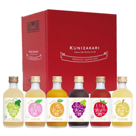 Дегустационный набор ликеров Nakano Shuzo Kunizakari High Juice 2 Айти 300 мл x 6 Подарок Нет. [Ликер, 7% об. алк., Префектура, Япония, Бутылки, Коробка]