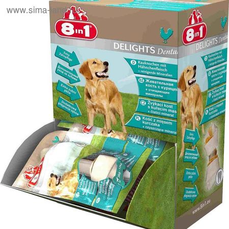 Косточка для мелких собак 8in1 DENTAL DELIGHTS XS, с куриным мясом и минералами