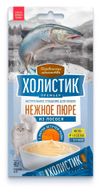 Лакомство для кошек Деревенские лакомства Нежное пюре из лосося с икрой летучей рыбы, 4х10 г