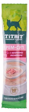 Лакомство для кошек TiTBiT Крем-суп с кусочками телятины