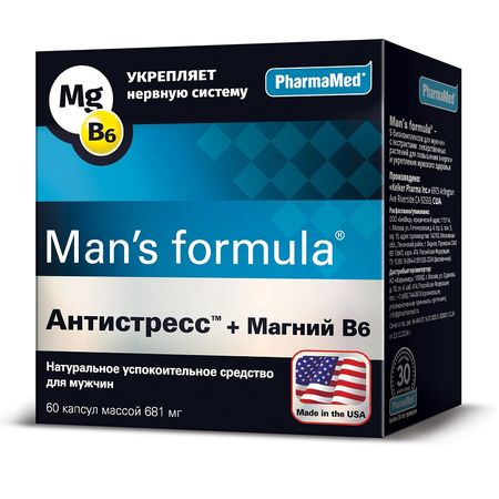 Менс Формула Антистресс+Магний В6 Капс.№60