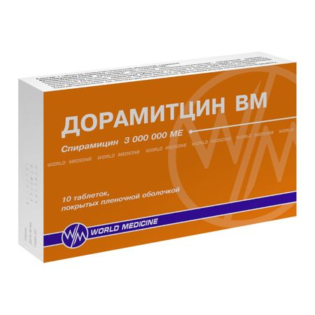 Дорамитцин Вм Таб.п.п.о.3Млнме №10