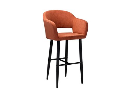 Стул барный divanru Одар-3 Велюр ТерракотовыйЧерный 15690₽