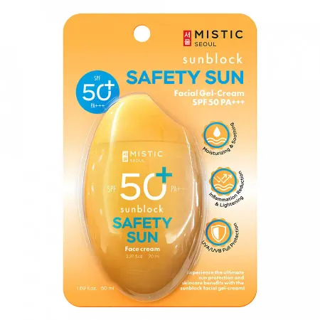 СОЛНЦЕЗАЩИТНЫЙ КРЕМ-ГЕЛЬ ДЛЯ ЛИЦА С УФ-ФИЛЬТРОМ SPF 50 PA+++ БЕЗОПАСНОЕ СОЛНЦЕ 50 мл