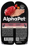 Корм влажный для собак AlphaPet говядина паштет