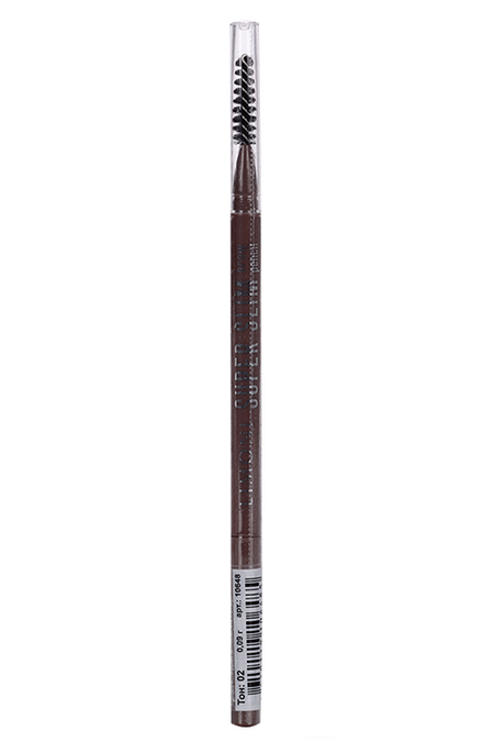 Карандаш Limoni Super Slim Brow Pencil д/бровей автоматический с щеткой 02 коричневый 0,9 г