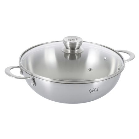 Вок из нержавеющей стали Gipfel Welmar 52765 28 см35 л 9999₽