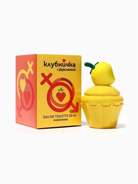 Туалетная вода женская клубничка с феромонкой fun & sun, 50 мл