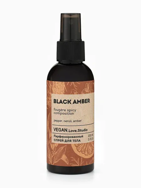 Мист парфюмированный спрей для тела black amber, 150 мл (по мотивам black pepper & amber, neroli (zielinski & rozen)