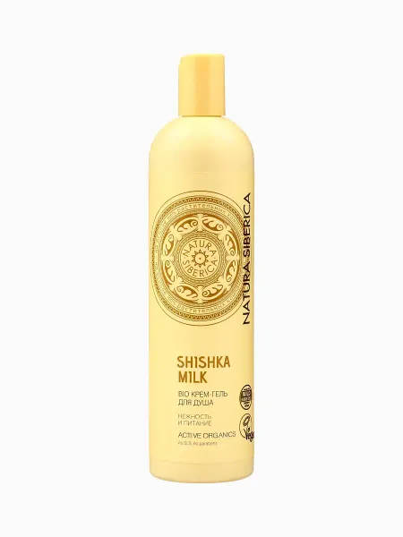 Крем-гель для душа natura siberica bio shishka milk, нежность и питание, 550 мл