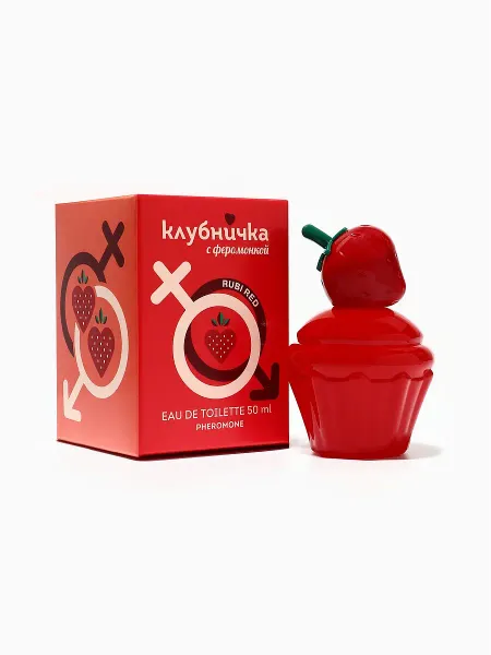 Туалетная вода женская клубничка с феромонкой rubi red, 50 мл