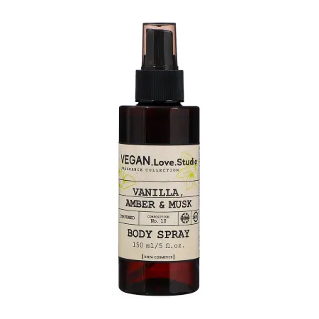 Парфюмированный спрей-мист для тела vegan.love.studio vanilla, amber, musk женский, 150 мл