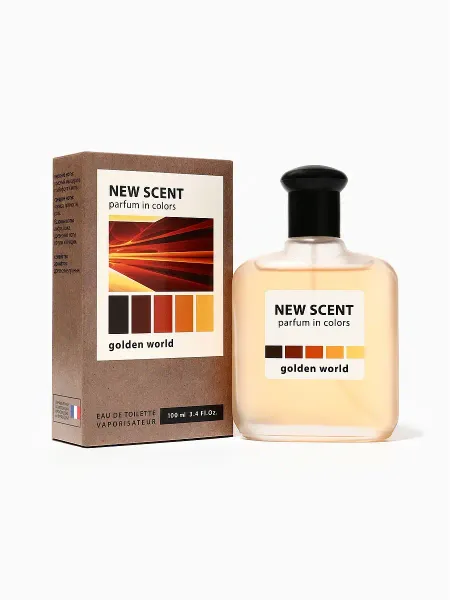 Туалетная вода мужская new scent golden world, 100 мл