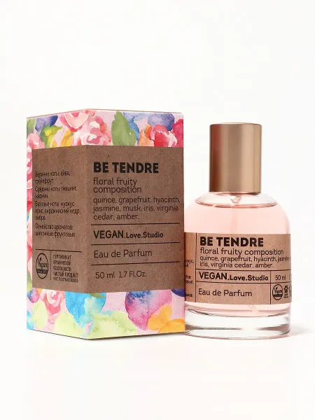 Парфюмерная вода женская vegan love studio be tendre, 50 мл (по мотивам chance eau tendre (chanel)