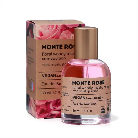 Парфюмерная вода женская vegan love studio monte rose, 50 мл (по мотивам roses musk (montale)