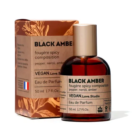 Парфюмерная вода женская vegan love studio black amber, 50 мл (аромат black pepper & amber, neroli)
