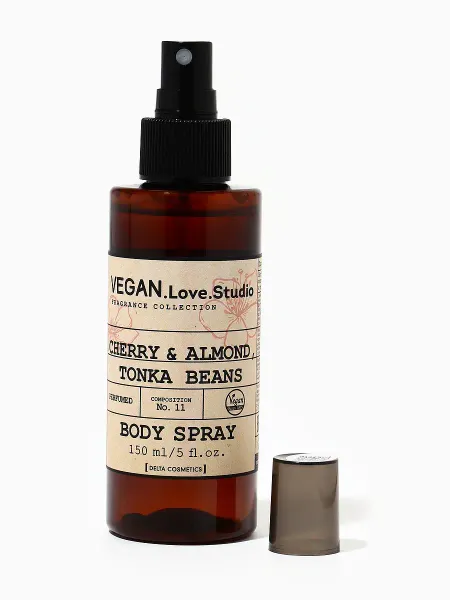 Мист парфюмированный спрей для тела cherry, almond, tonka bean, 150 мл