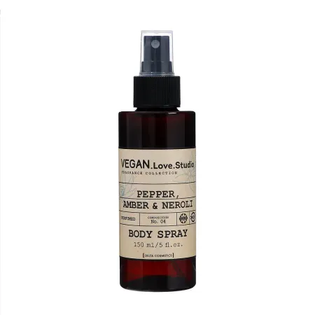 Парфюмированный спрей-мист для тела vegan.love.studio pepper, amber, neroli женский, 150 мл