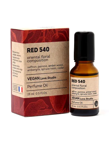 Парфюмерное масло женское vegan.love.studio red 540, 15 мл
