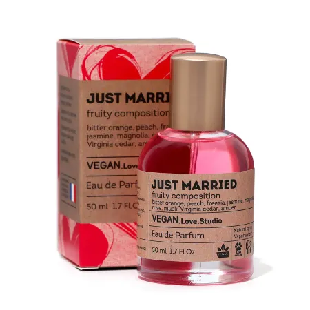 Парфюмерная вода женская vegan love studio just married, 50 мл (по мотивам marry me (lanvin)