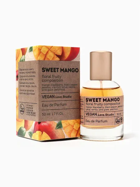 Парфюмерная вода женская vegan love studio sweet mango, 50 мл (по мотивам mango skin (vilhelm parfumerie)