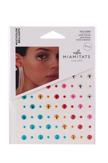 Кристаллы на клейком слое MIAMITATS <br> CRYSTAL Multicolor brilliants (4208)