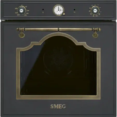 Встраиваемые духовые шкафы SMEG Встраиваемый духовой шкаф SMEG SFP67C1TAO, антрацит/латунь