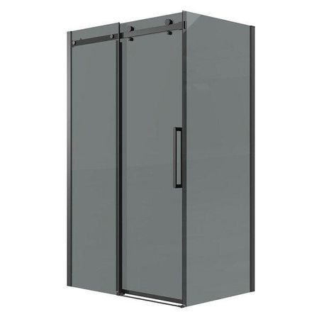 Душевой уголок Grossman Classic 140x80 120K330414802110 профиль Черный матовый стекло тонированное 51100₽