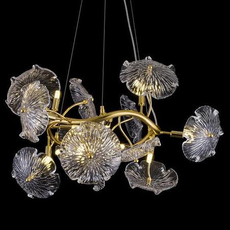 Люстра iLamp Savage 9070-D600 GD цвет плафонаподвески Прозрачный цвет арматуры Золото 37190₽