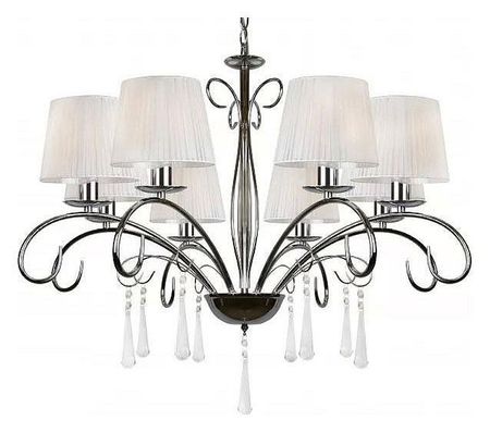 Люстра iLamp Perfection RM70068CR цвет плафонаподвески Белый Прозрачный цвет арматуры Хром 16995₽