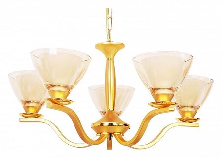 Люстра Doge Luce 312 312LO5FO-014363 цвет плафонаподвески Бежевый Прозрачный цвет арматуры Золото 35136₽