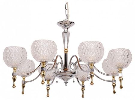 Люстра Abrasax 6565 65658 цвет плафонаподвески Прозрачный цвет арматуры Хром 22816₽