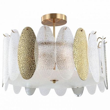 Светильник на штанге iLamp Dolce 15552-6 ANBMULT цвет плафонаподвески Белый Золото Прозрачный цвет арматуры Бронза 21890₽