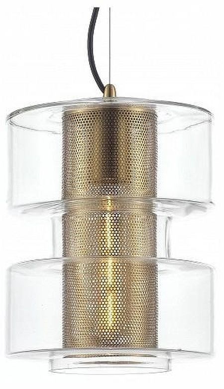 Подвесной светильник iLamp Brick P7555-1 GD цвет плафона/подвески Прозрачный, цвет арматуры Золото