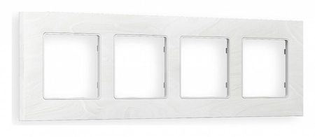 Рамка на 4 поста Ambrella Volt Grand AF930104 цвет белый мрамор 10530₽