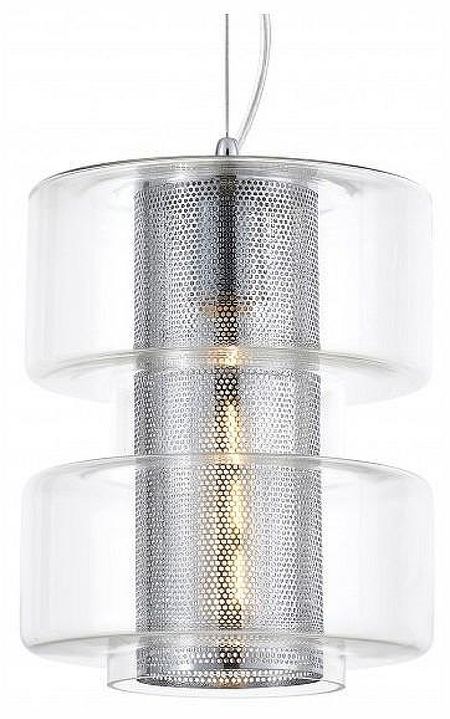 Подвесной светильник iLamp Brick P7555-1 CR цвет плафонаподвески Прозрачный цвет арматуры Хром 9590₽