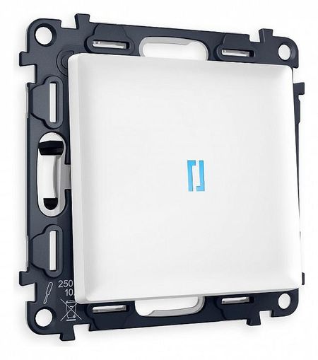 Выключатель проходной одноклавишный с подсветкой Ambrella Volt Quant MA122040 цвет Белый 840₽