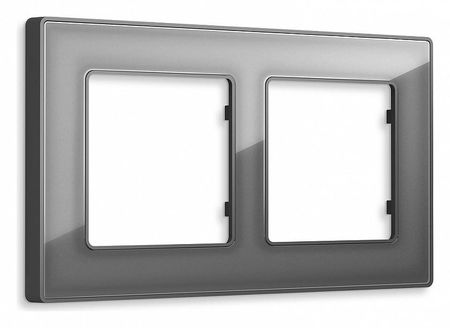 Рамка на 2 поста Ambrella Volt Arctic AF580652 цвет антрацит 1600₽