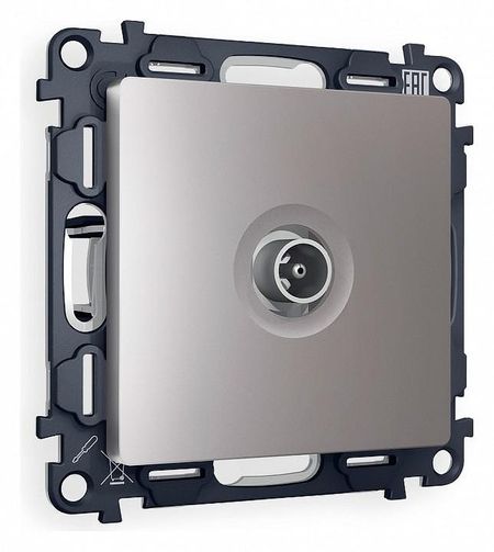 ТВ-розетка проходная без рамки Ambrella Volt Quant MA513030 цвет Сталь 1170₽