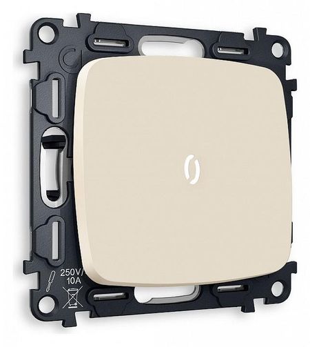 Выключатель проходной одноклавишный с подсветкой без рамки Ambrella Volt Quant MO322035 цвет Бежевый 840₽