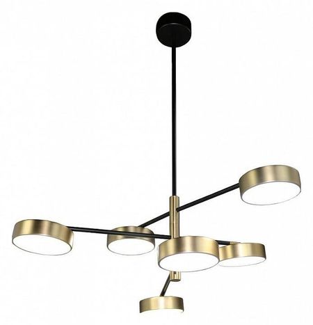 Люстра Zortes Lunar ZRS0124306 цвет плафонаподвески Белый Латунь цвет арматуры Латунь Черный 23964₽