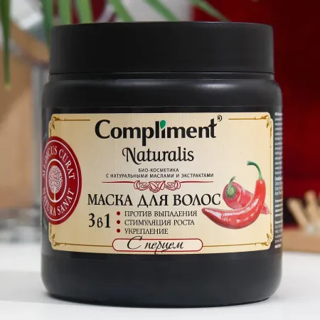 Маска для волос naturalis 3в1 против выпадения, с перцем, 500 мл