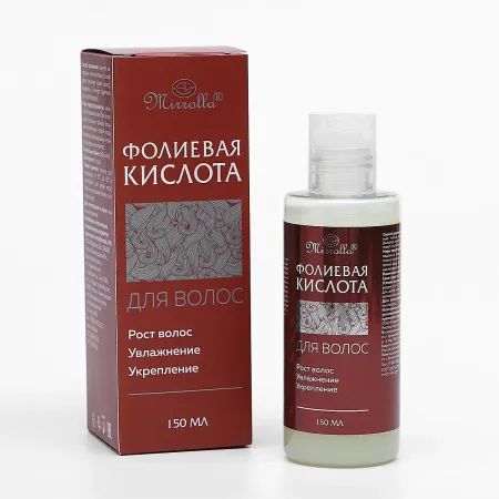 Эссенция для роста волос mirrolla фолиевая кислота, 150 мл